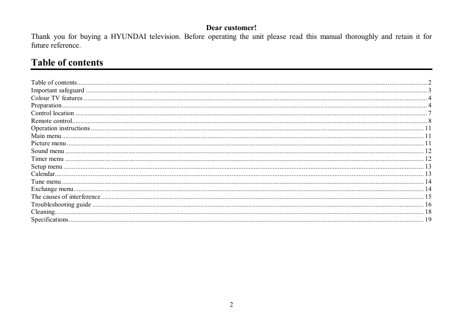 Hyundai H-TV2902PF User Manual | Page 2 / 38