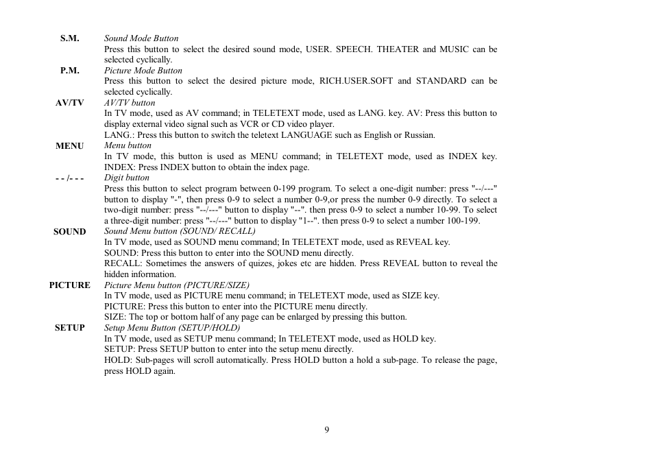 Hyundai H-TV2902PF User Manual | Page 9 / 38