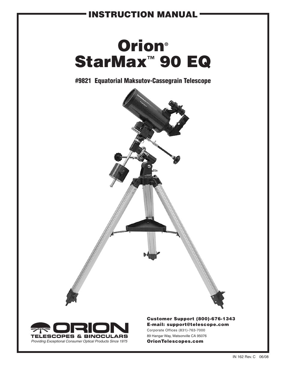 Orion STARMAX 90 EQ User Manual | 14 pages