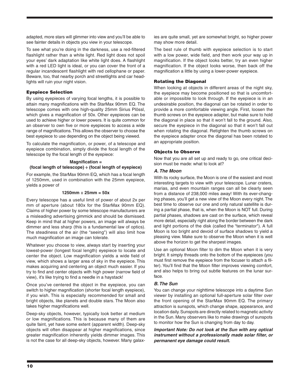 Orion STARMAX 90 EQ User Manual | Page 10 / 14