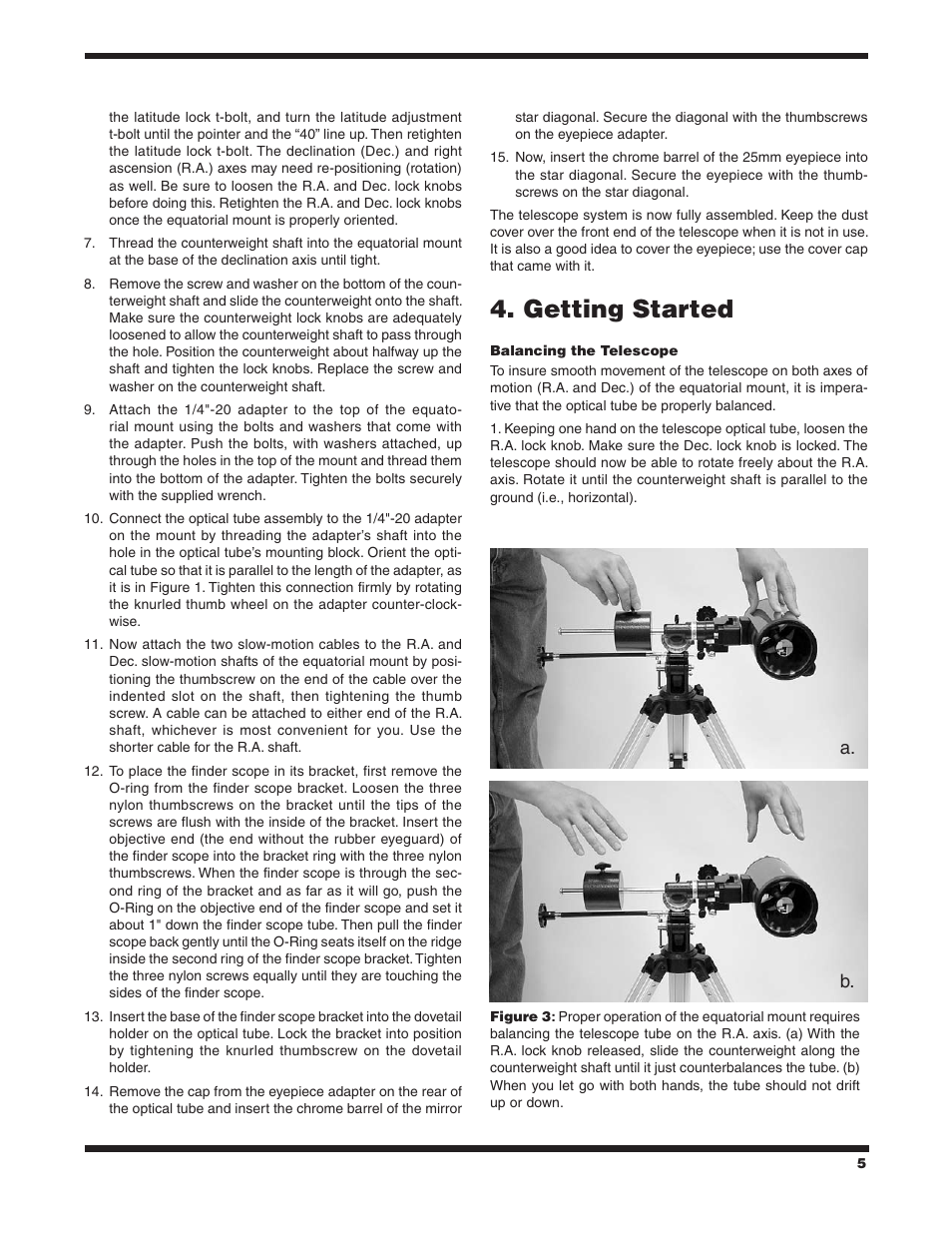 Getting started | Orion STARMAX 90 EQ User Manual | Page 5 / 14