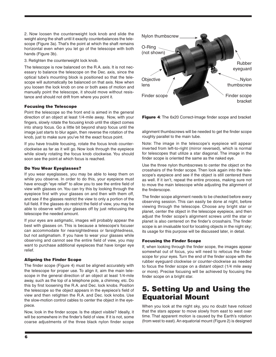 Setting up and using the equatorial mount | Orion STARMAX 90 EQ User Manual | Page 6 / 14