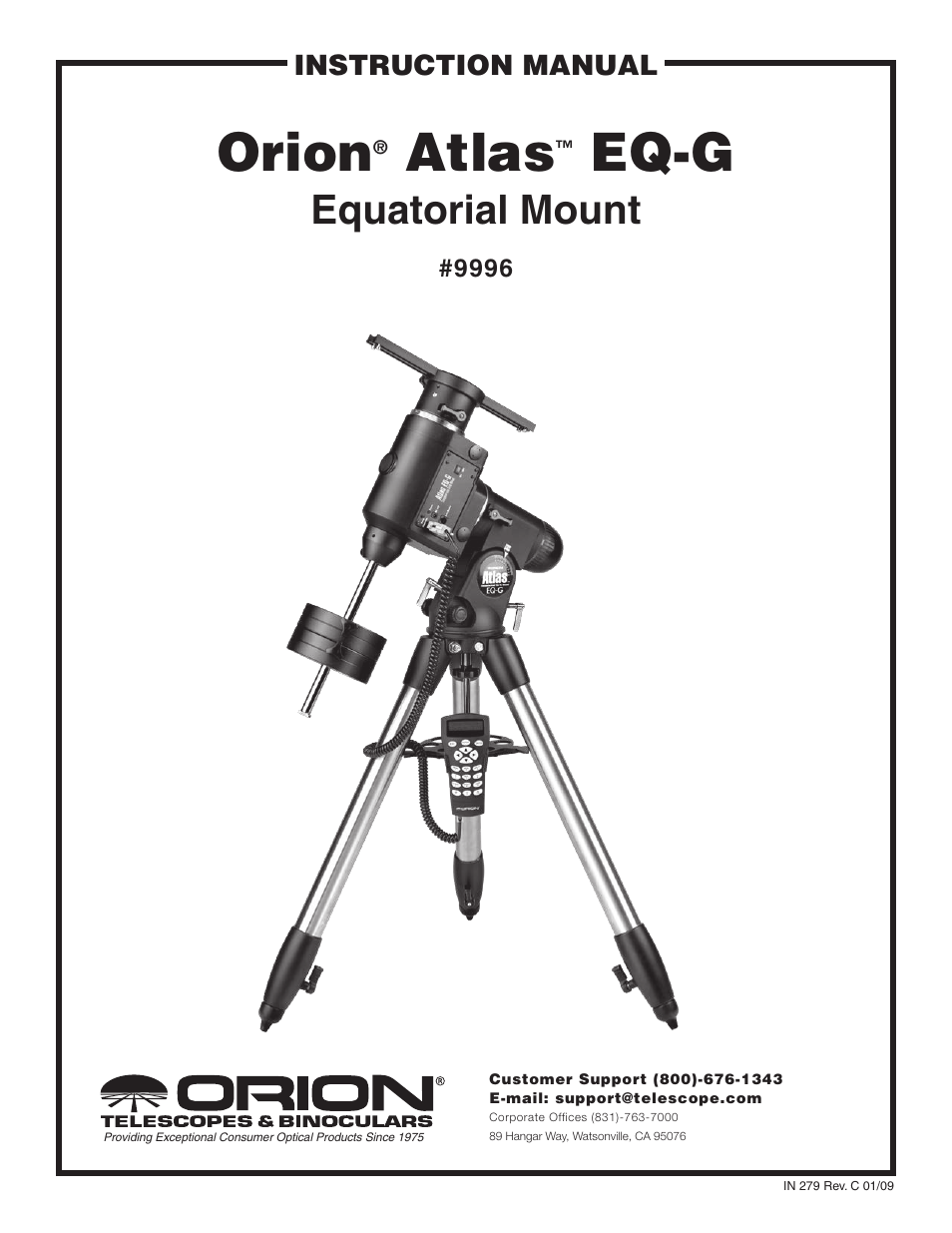 Orion ATLAS EQ-G User Manual | 27 pages