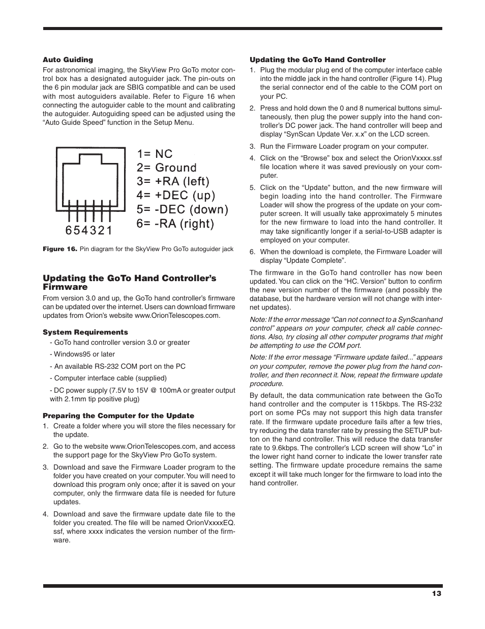 Orion SKYVIEW PRO 7817 User Manual | Page 13 / 20