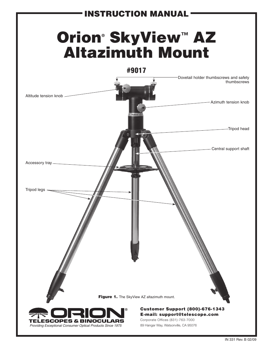 Orion SKYVIEW 9017 User Manual | 4 pages