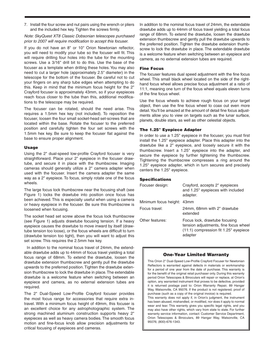 Orion 8881 User Manual | Page 2 / 2