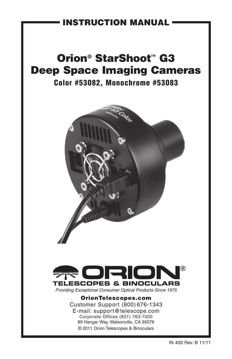 Orion STARSHOOT G3 User Manual | 13 pages