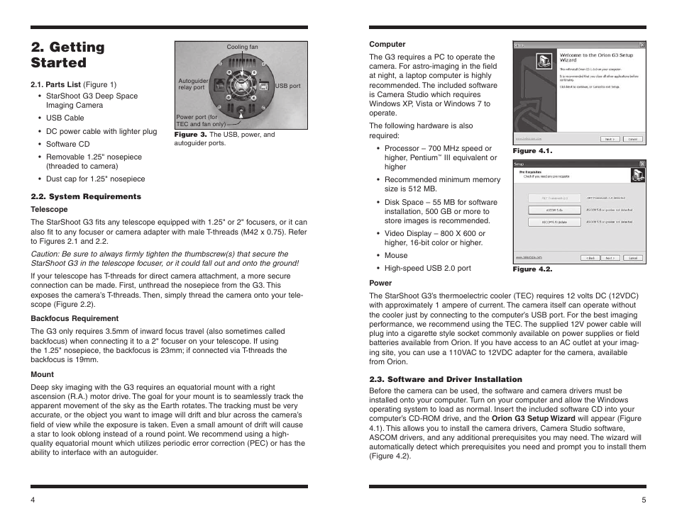 Getting started | Orion STARSHOOT G3 User Manual | Page 3 / 13