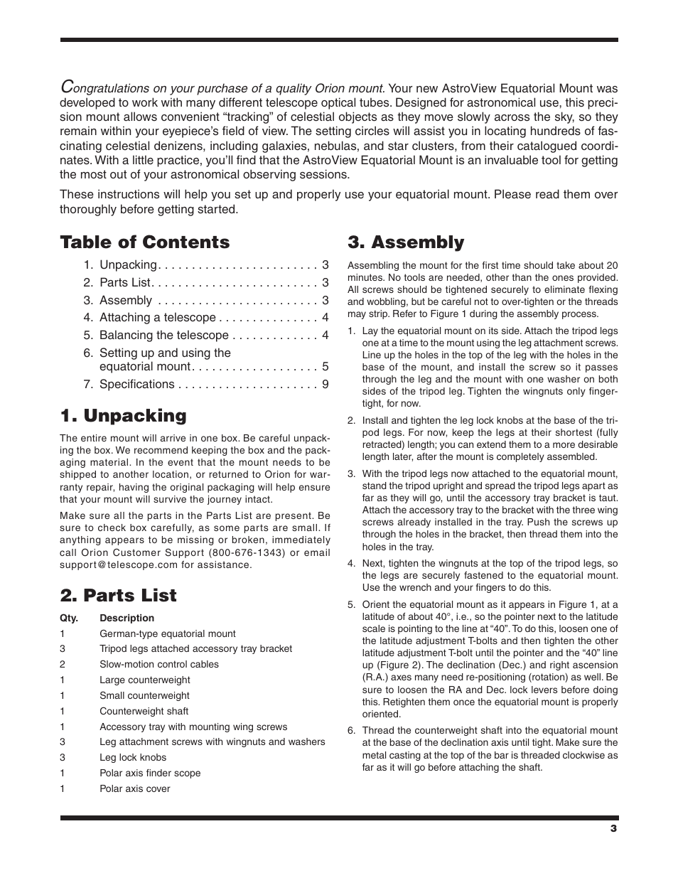Orion ASTROVIEW 9822 User Manual | Page 3 / 10
