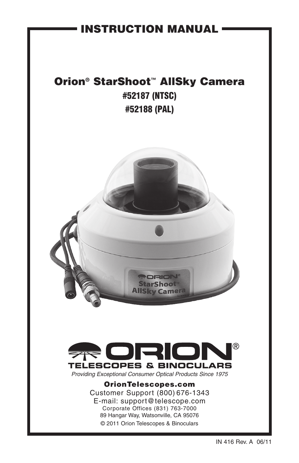 Orion STARSHOOT 52188 User Manual | 8 pages