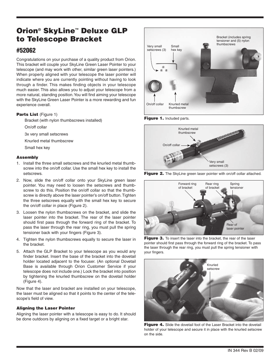 Orion SKYLINE 52062 User Manual | 2 pages