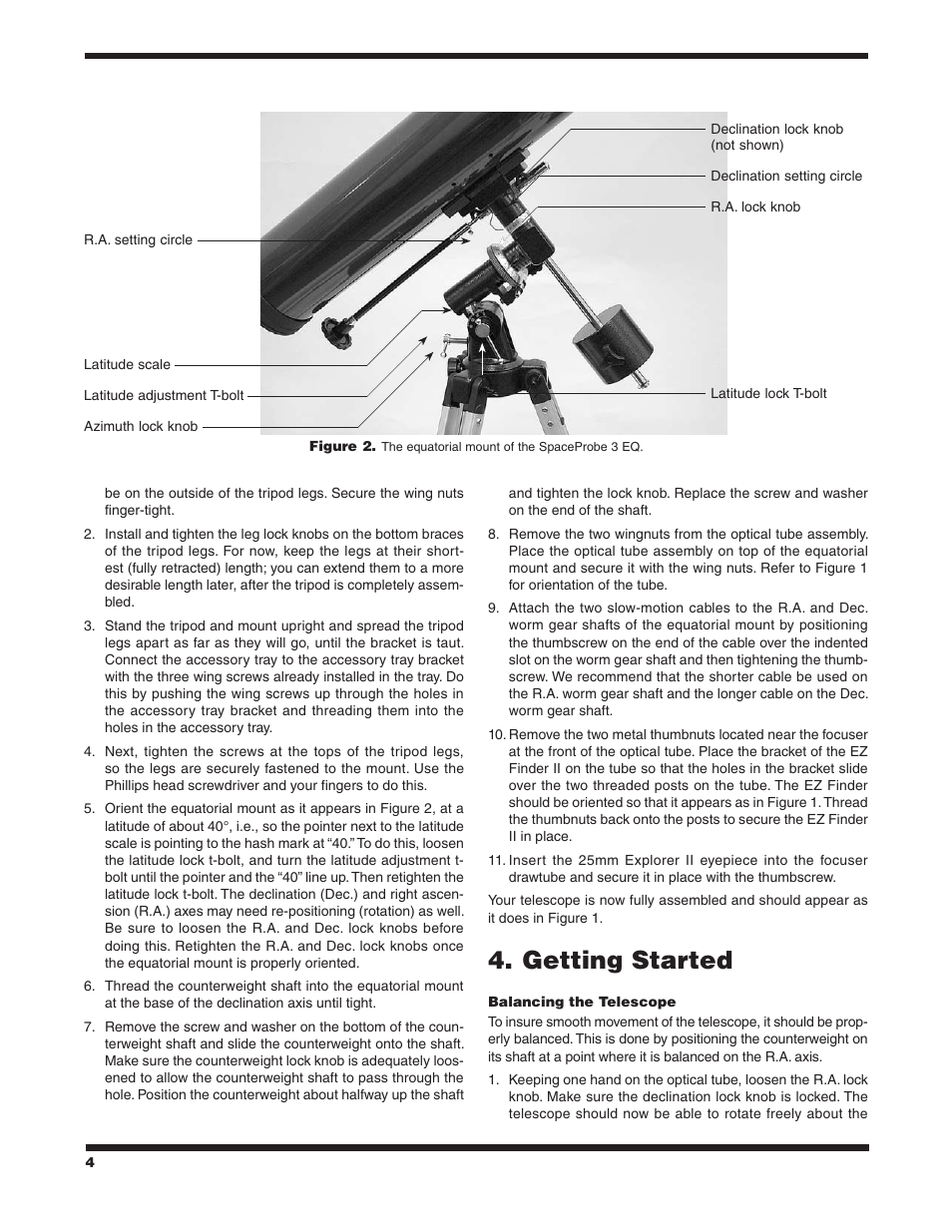 Getting started | Orion SPACE PROBE 9843 User Manual | Page 4 / 15