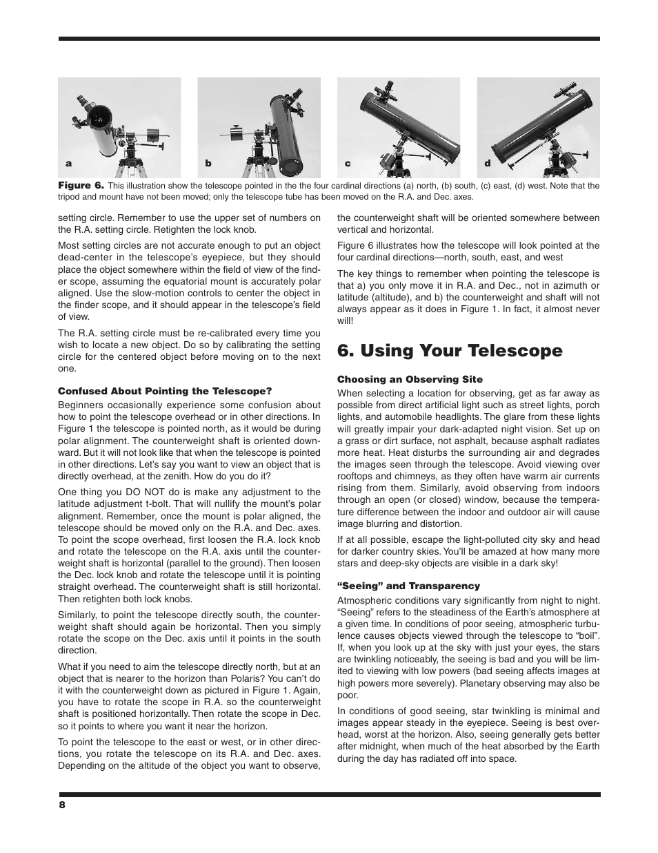 Using your telescope | Orion SPACE PROBE 9843 User Manual | Page 8 / 15