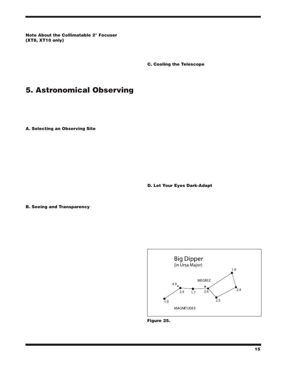 Astronomical observing | Orion XT6 User Manual | Page 15 / 20