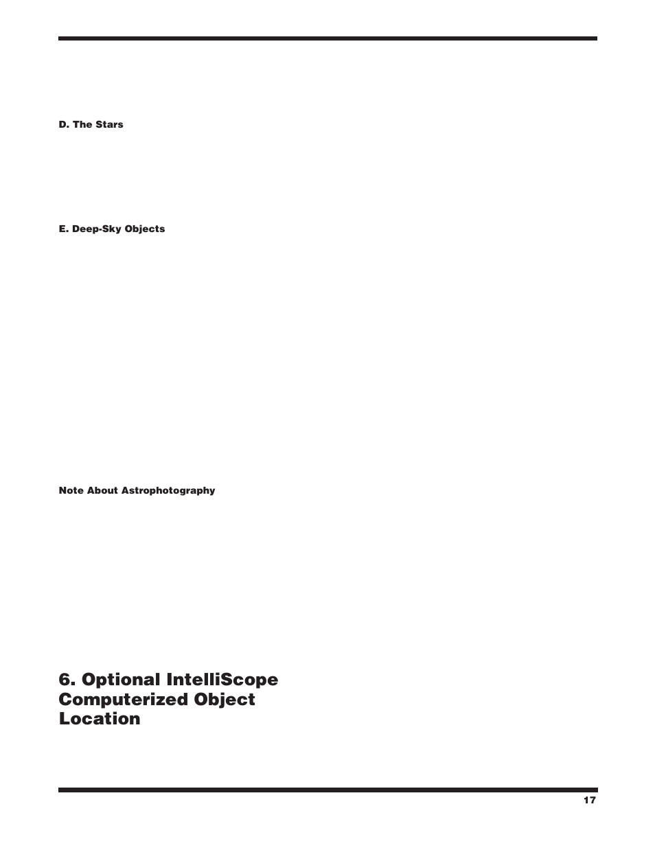 Optional intelliscope computerized object location | Orion XT6 User Manual | Page 17 / 20