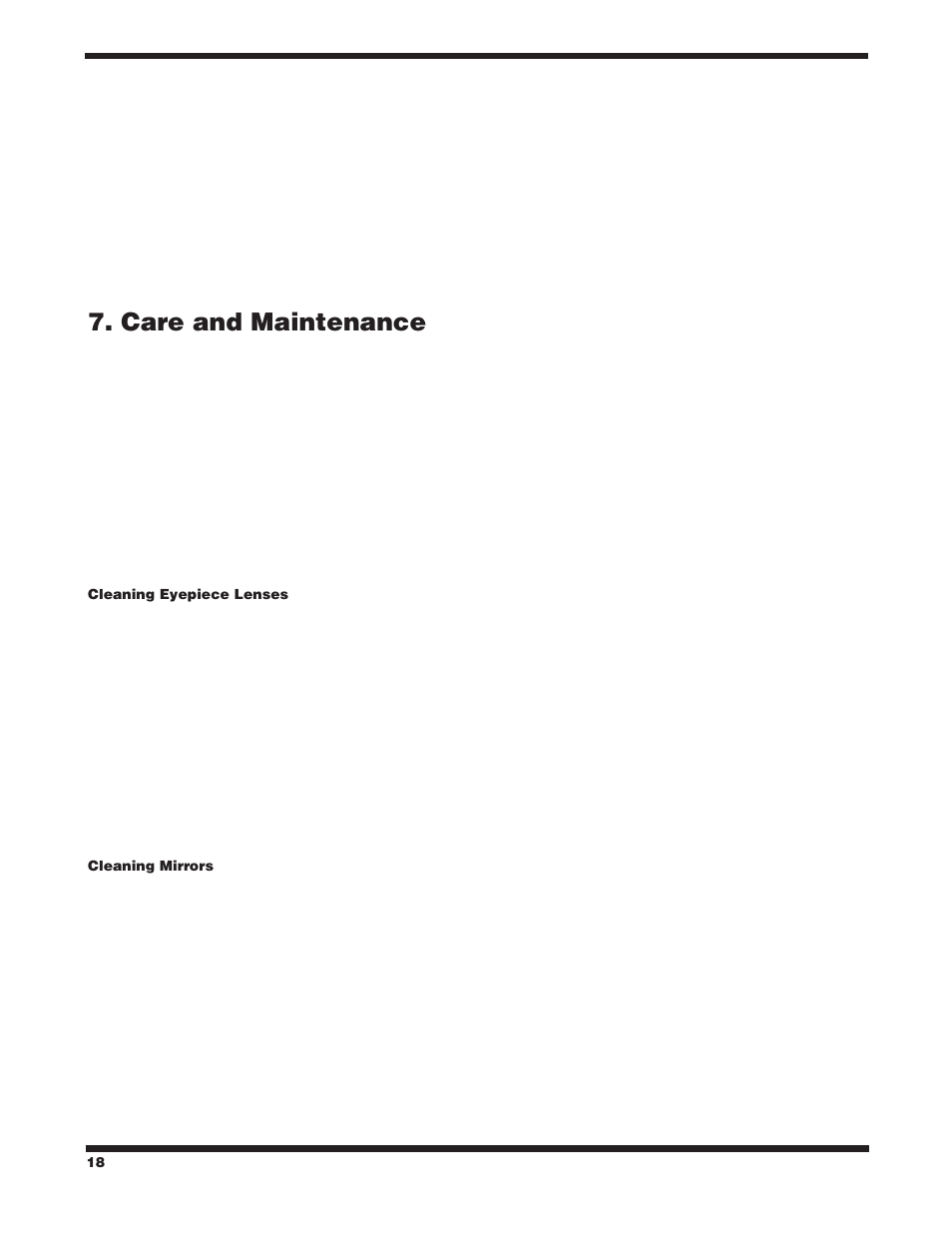 Care and maintenance | Orion XT6 User Manual | Page 18 / 20