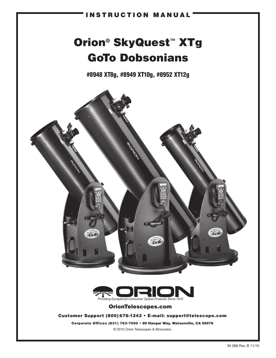 Orion SKYQUEST XTG User Manual | 37 pages