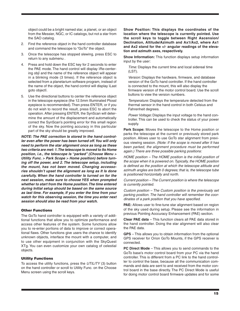 Orion SKYQUEST XTG User Manual | Page 15 / 37