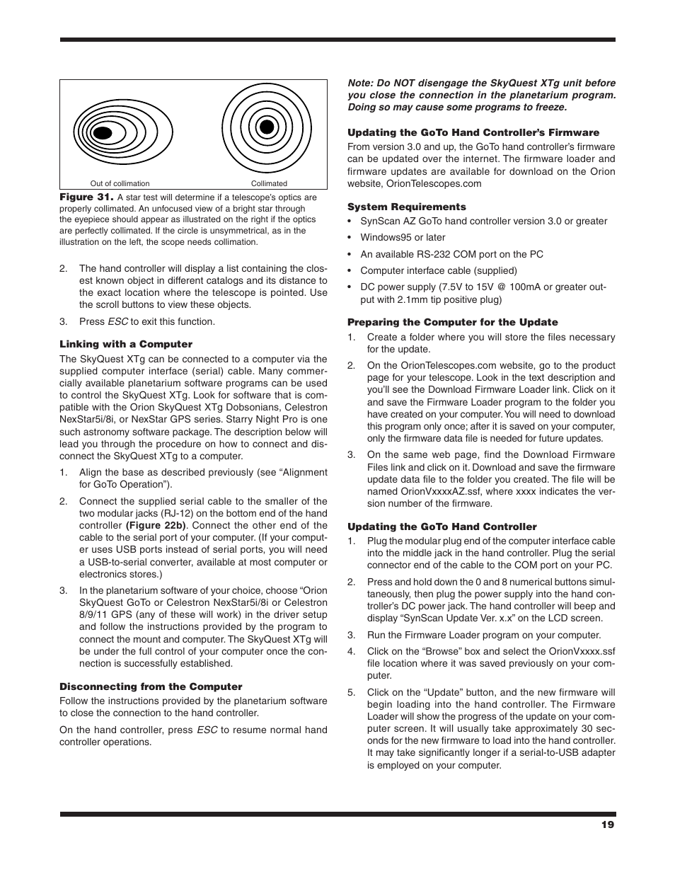 Orion SKYQUEST XTG User Manual | Page 19 / 37