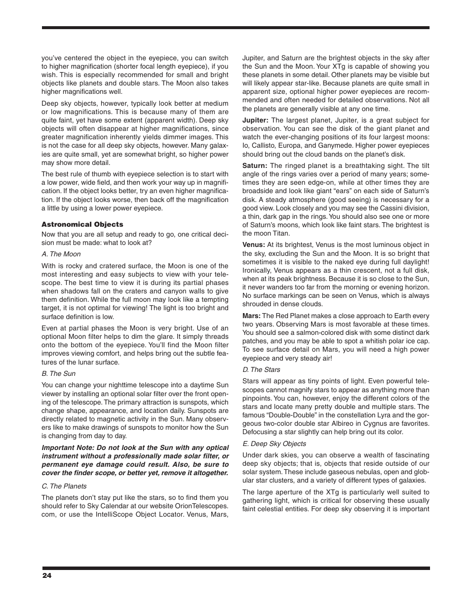 Orion SKYQUEST XTG User Manual | Page 24 / 37