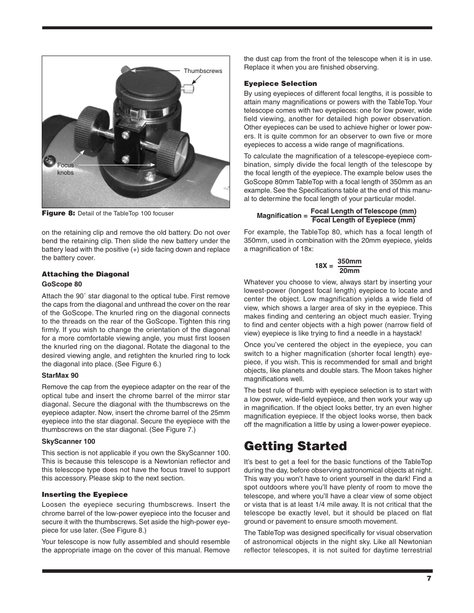 Getting started | Orion STARMAX 9541 User Manual | Page 7 / 16