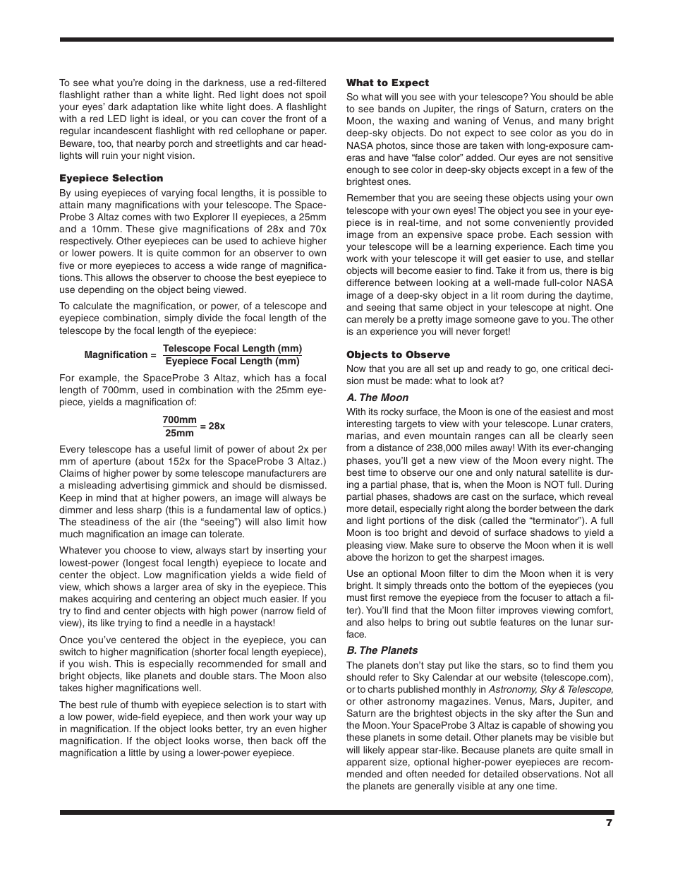 Orion SPACEPROBE 3 ALTAZ 9883 User Manual | Page 7 / 12