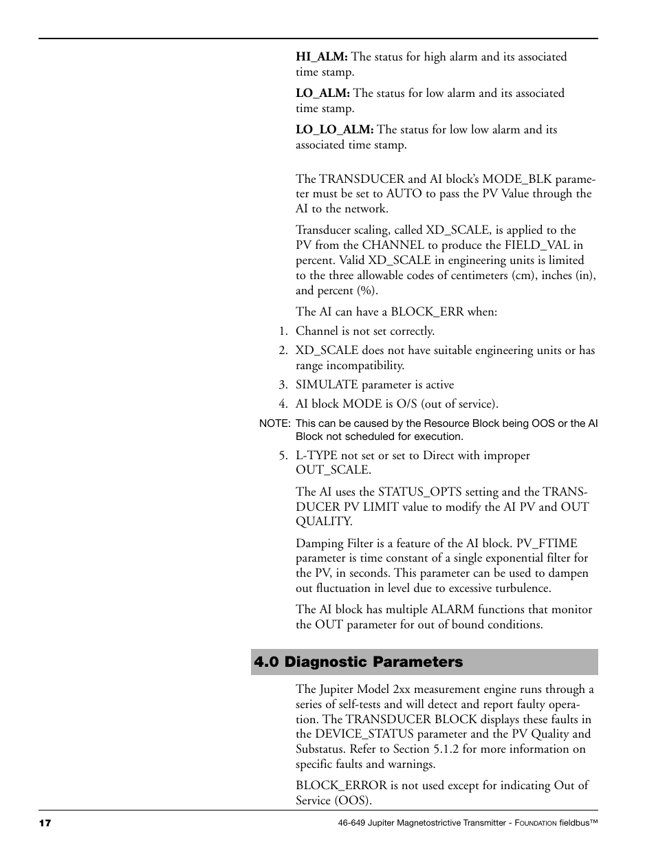 0 diagnostic parameters | Orion 2xx User Manual | Page 20 / 36