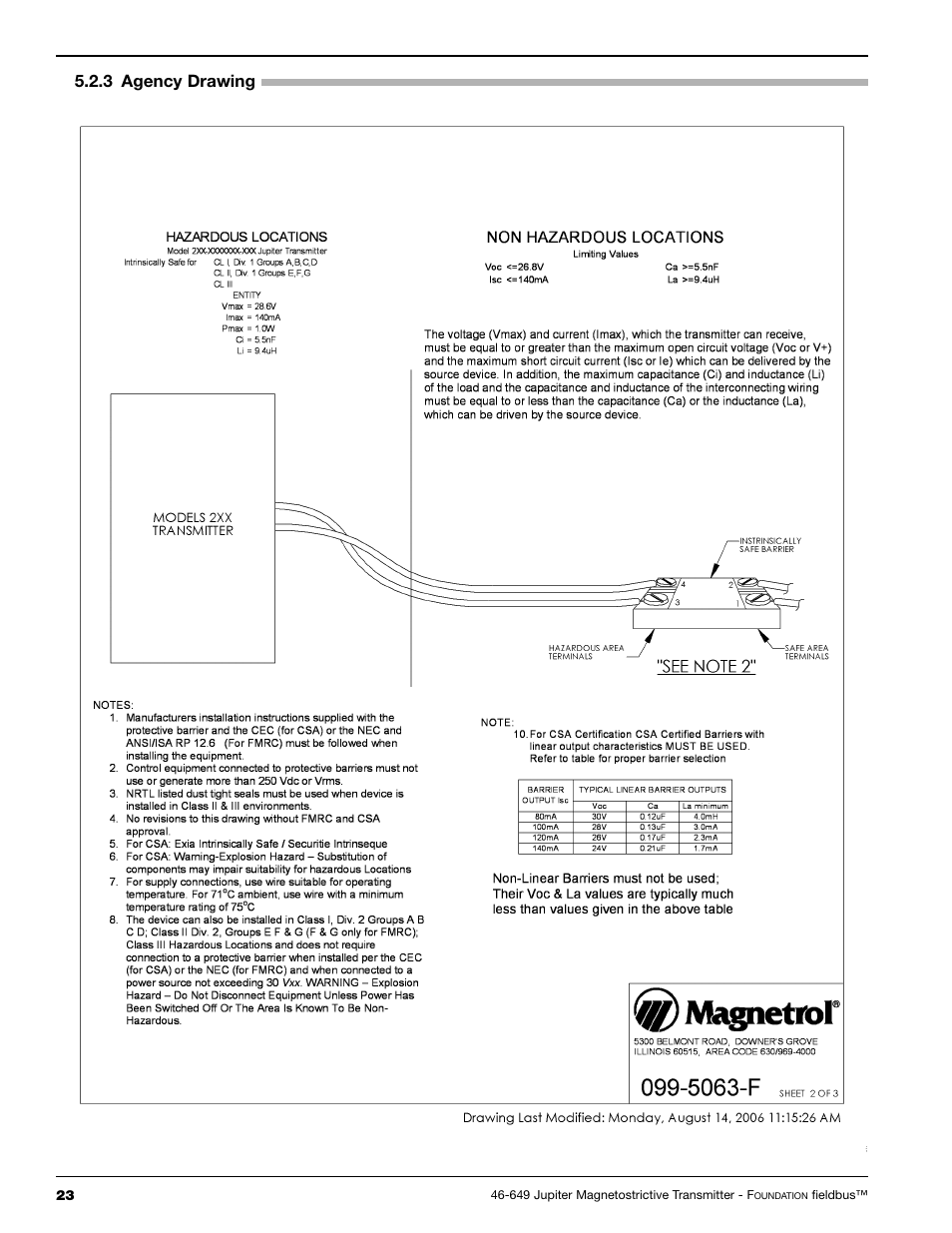 3 agency drawing | Orion 2xx User Manual | Page 26 / 36