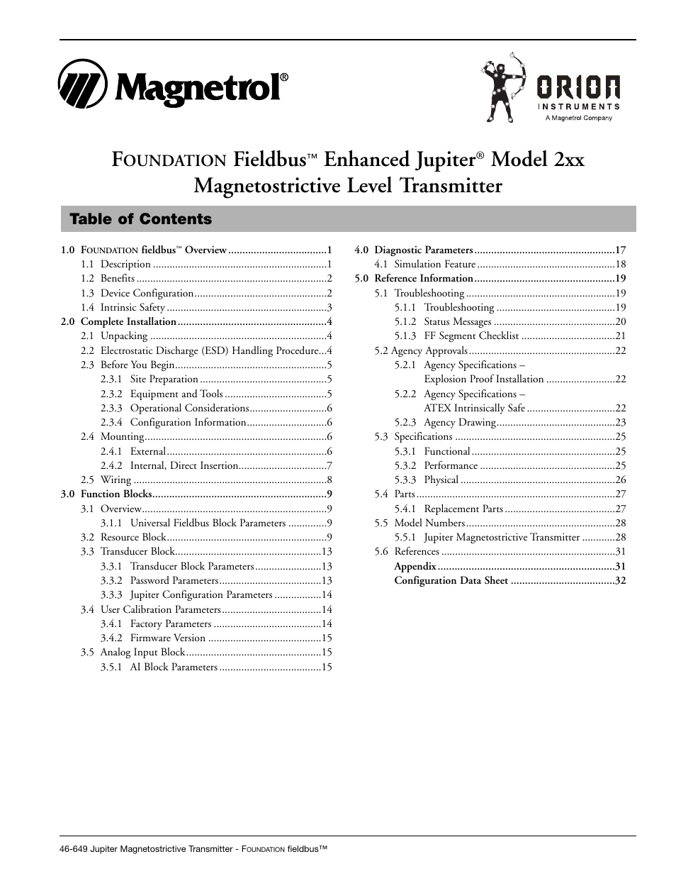 Orion 2xx User Manual | Page 3 / 36