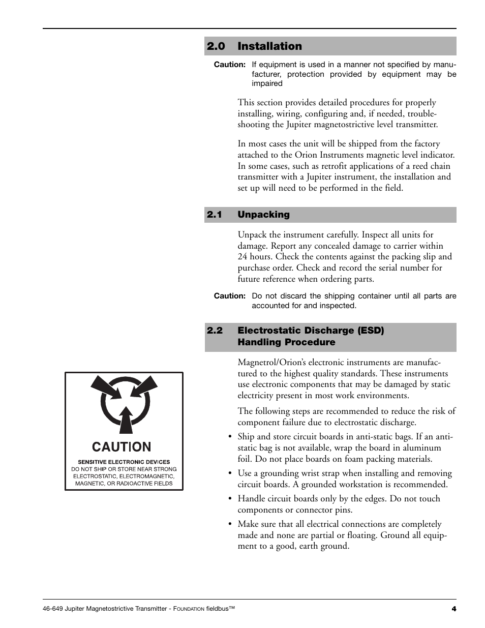 0 installation | Orion 2xx User Manual | Page 7 / 36