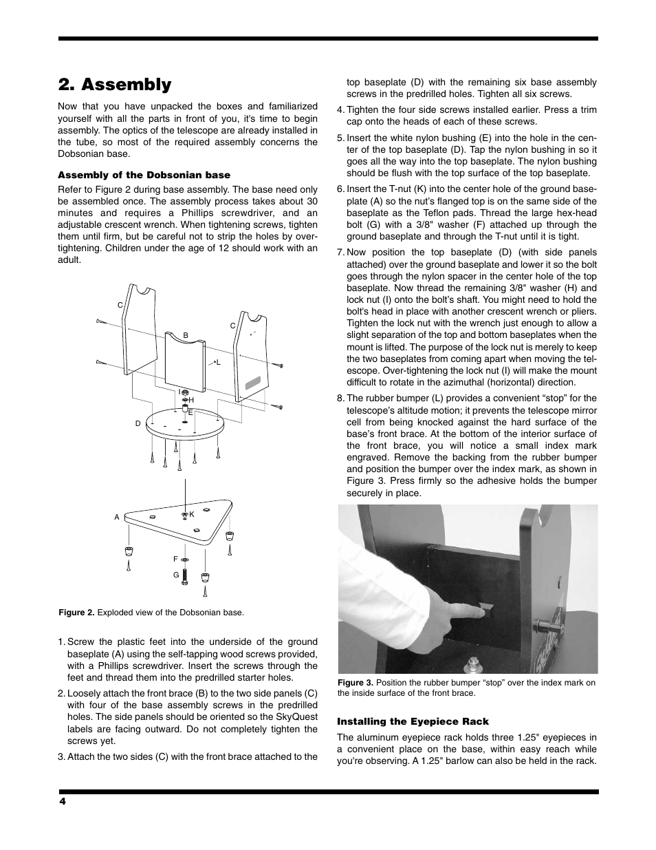 Assembly | Orion XT4.5 User Manual | Page 4 / 16