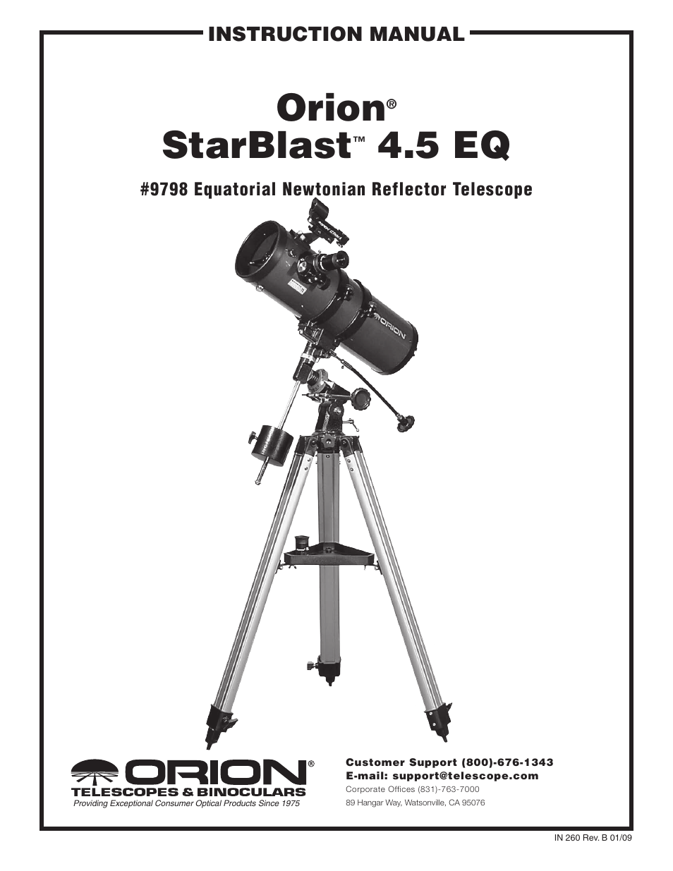 Orion starBlast 4.5 EQ User Manual | 14 pages