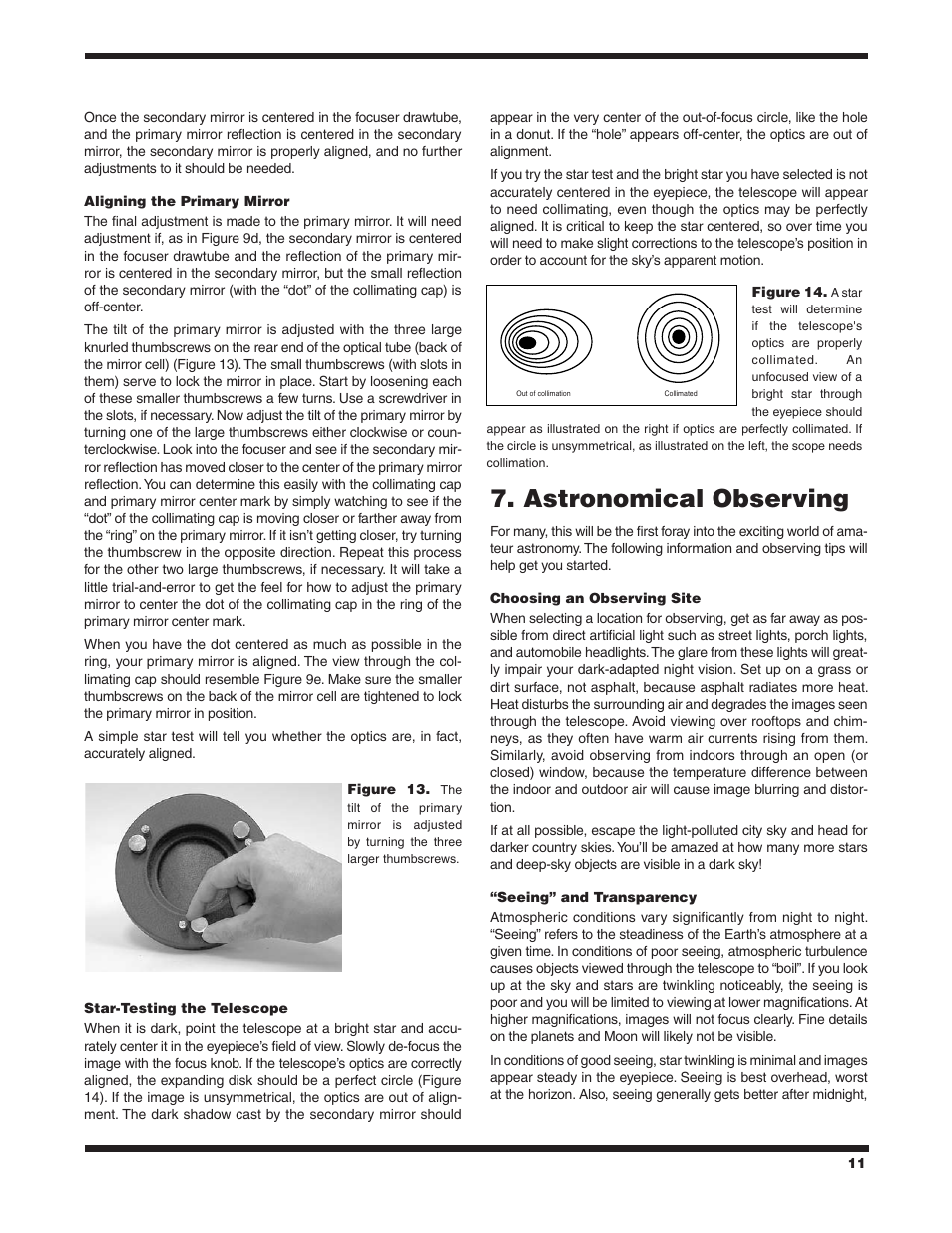 Astronomical observing | Orion starBlast 4.5 EQ User Manual | Page 11 / 14