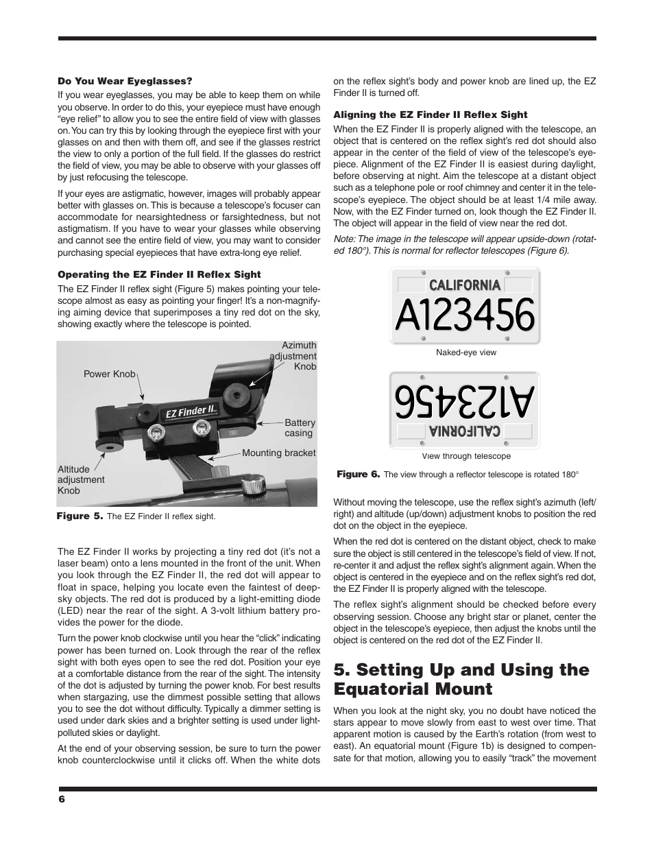 Setting up and using the equatorial mount | Orion starBlast 4.5 EQ User Manual | Page 6 / 14