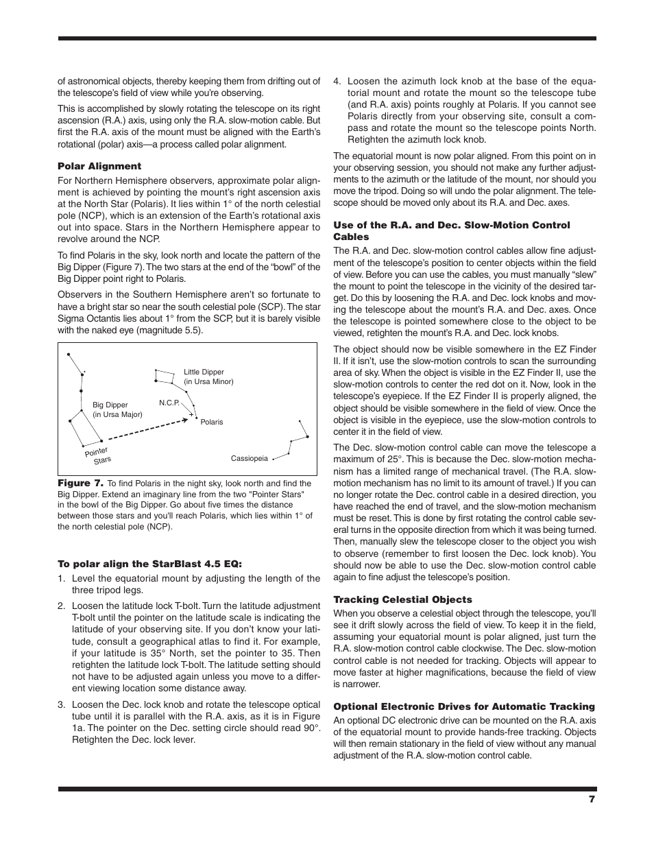 Orion starBlast 4.5 EQ User Manual | Page 7 / 14