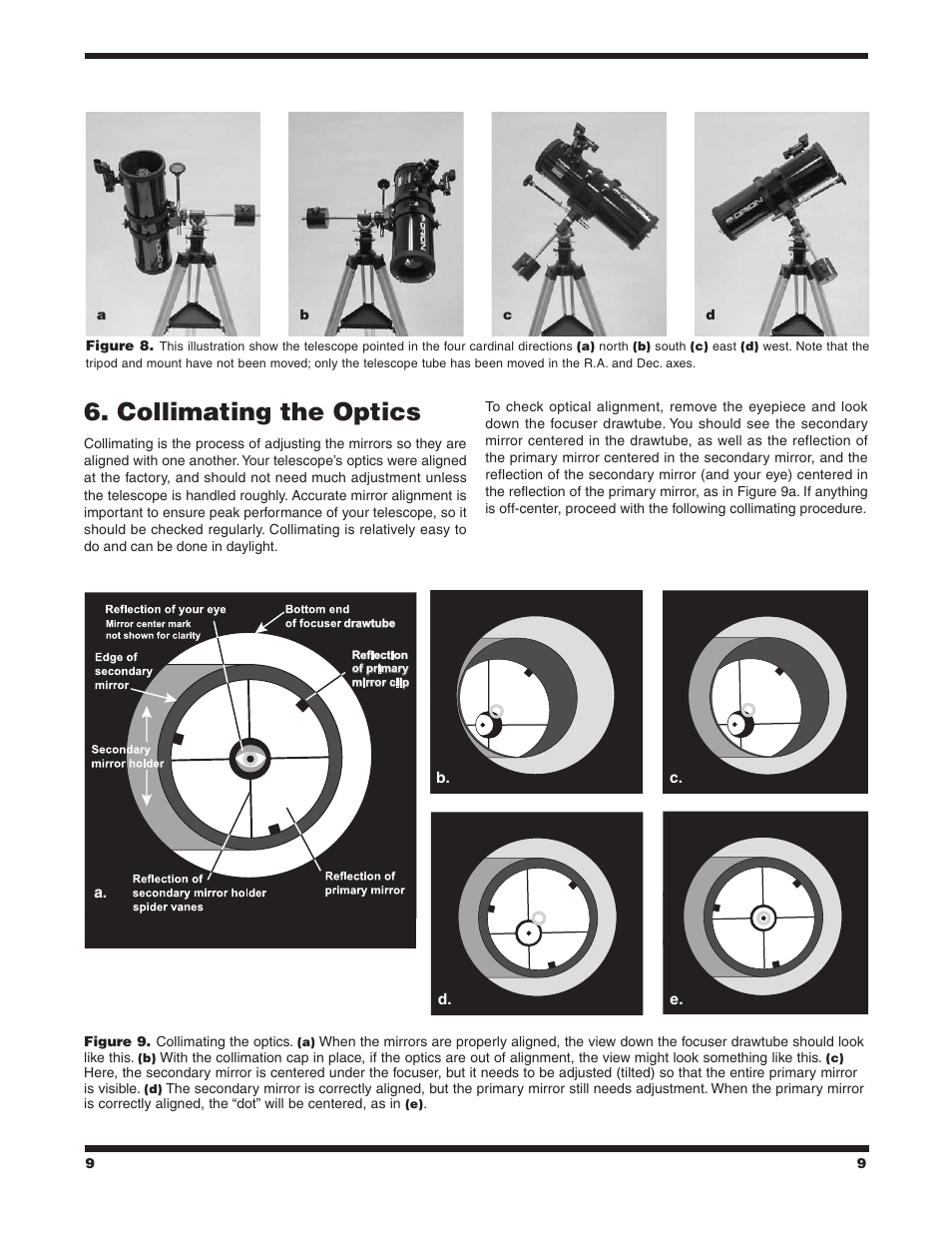 Collimating the optics | Orion starBlast 4.5 EQ User Manual | Page 9 / 14