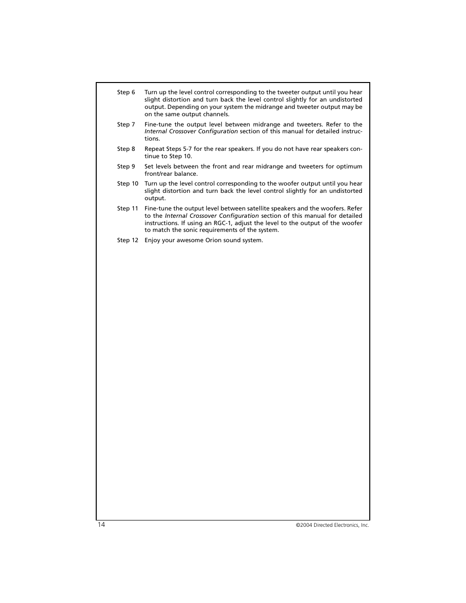 Orion 3002 User Manual | Page 15 / 19
