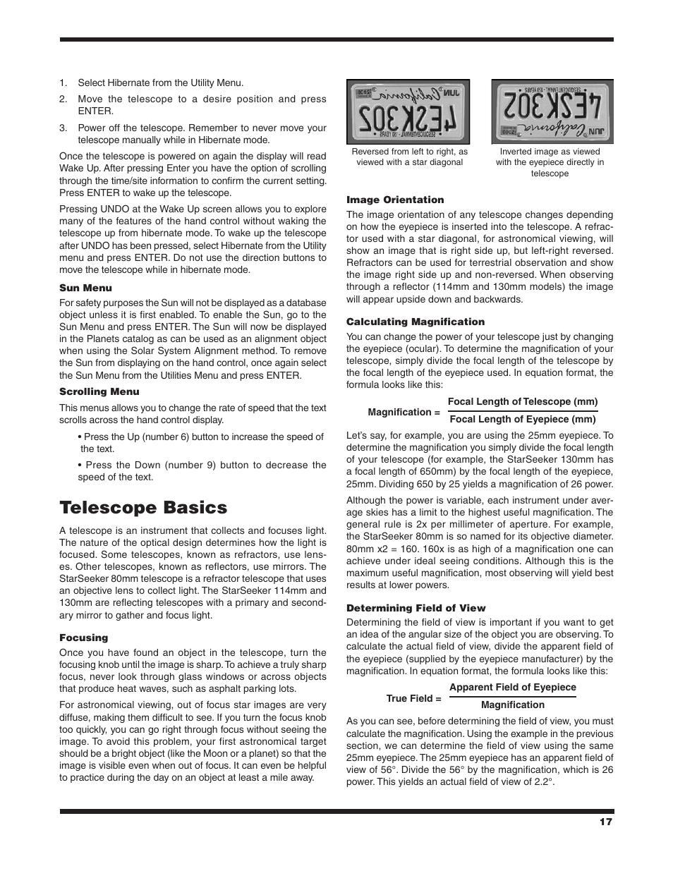 Telescope basics | Orion 9533 User Manual | Page 17 / 34