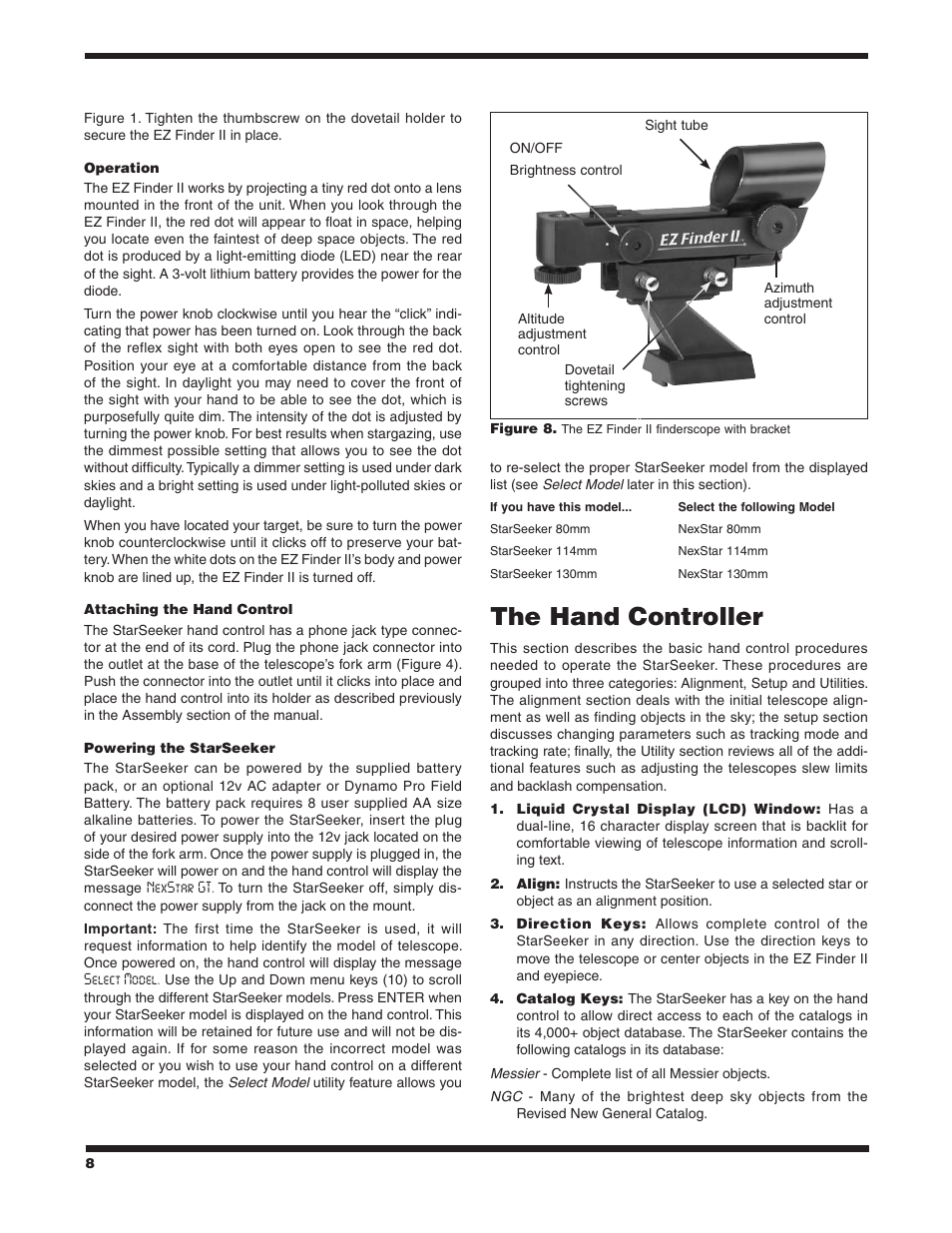 The hand controller | Orion 9533 User Manual | Page 8 / 34