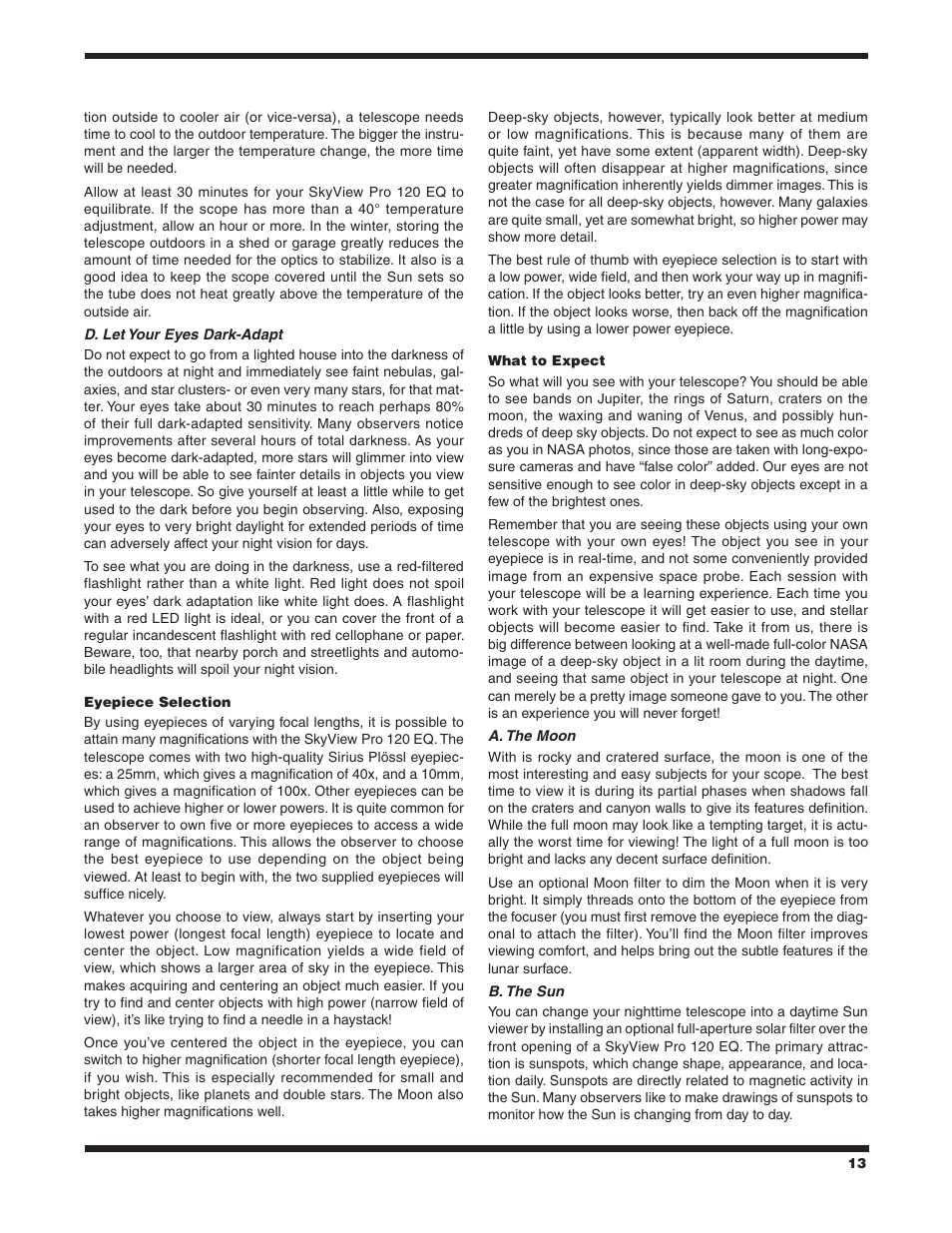 Orion SKYVIEW PRO 120 EQ User Manual | Page 13 / 18