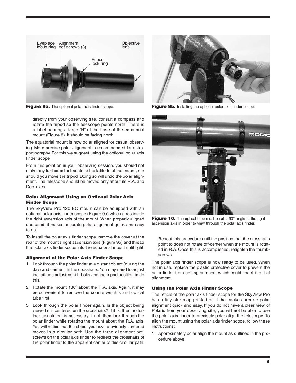 Orion SKYVIEW PRO 120 EQ User Manual | Page 9 / 18