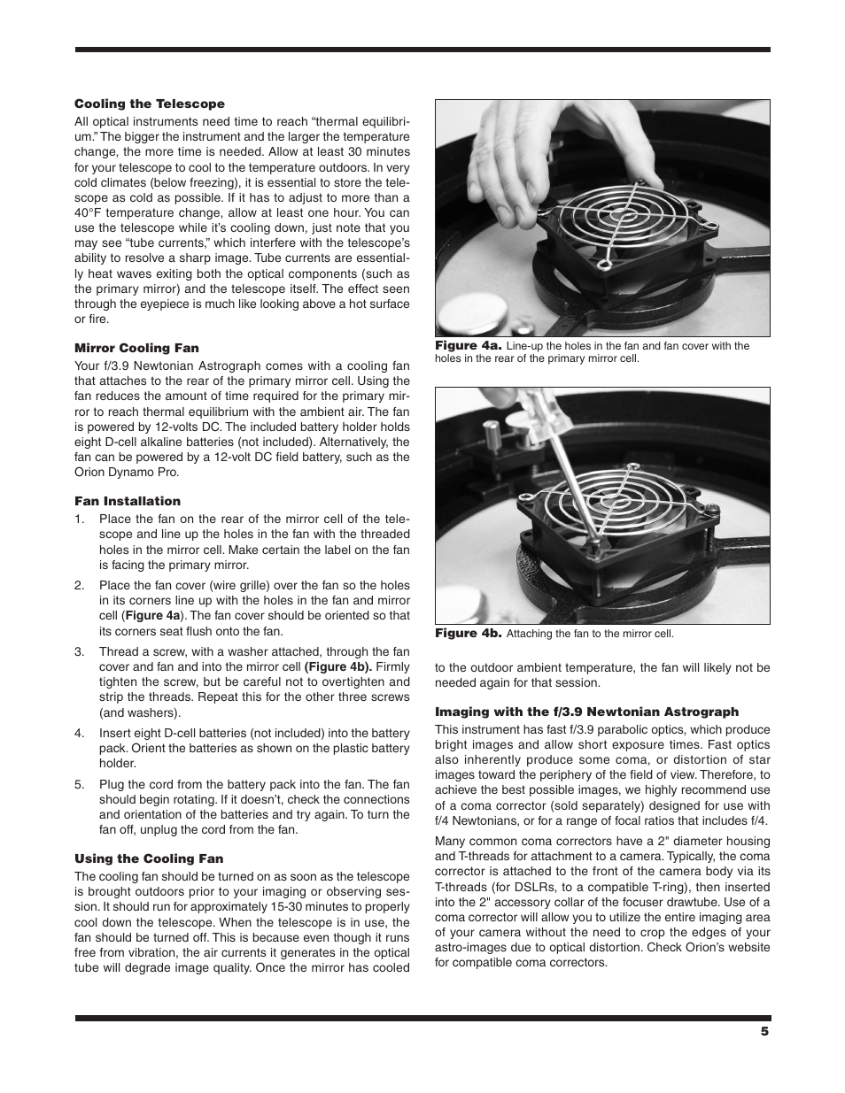 Orion #8297 8" F/3.9 User Manual | Page 5 / 12