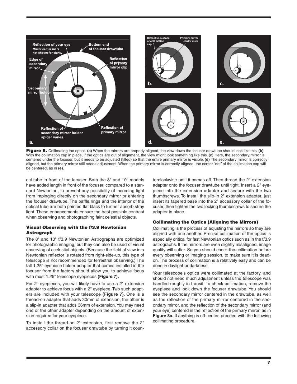 Orion #8297 8" F/3.9 User Manual | Page 7 / 12