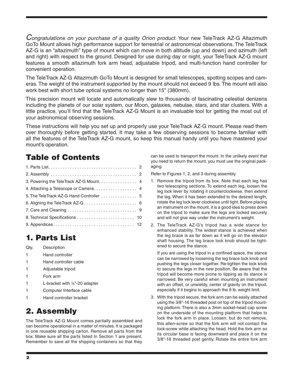 Orion 9481 User Manual | Page 2 / 14