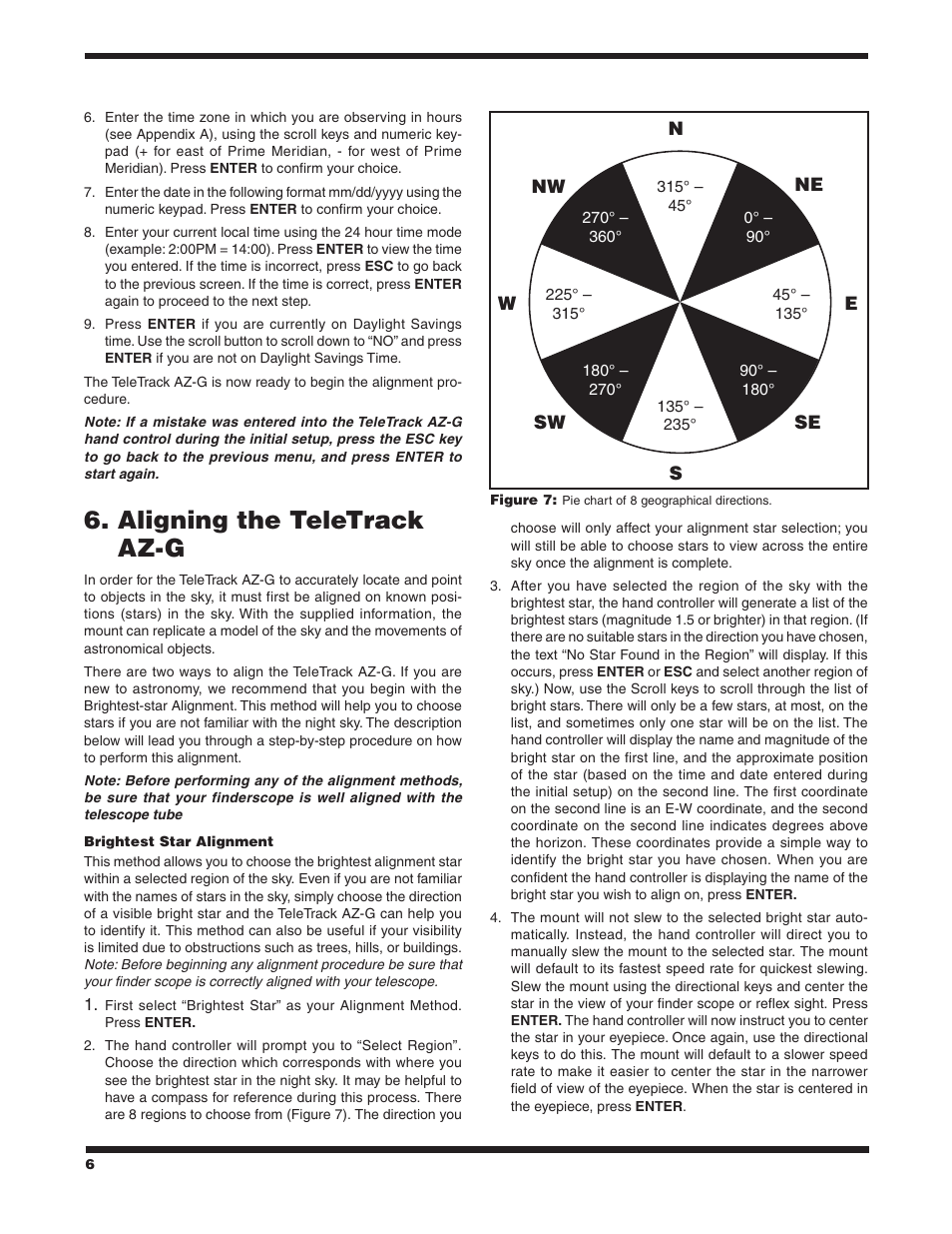 Aligning the teletrack az‑g | Orion 9481 User Manual | Page 6 / 14