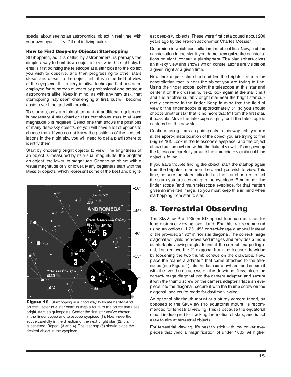 Terrestrial observing | Orion ED EQ User Manual | Page 15 / 18