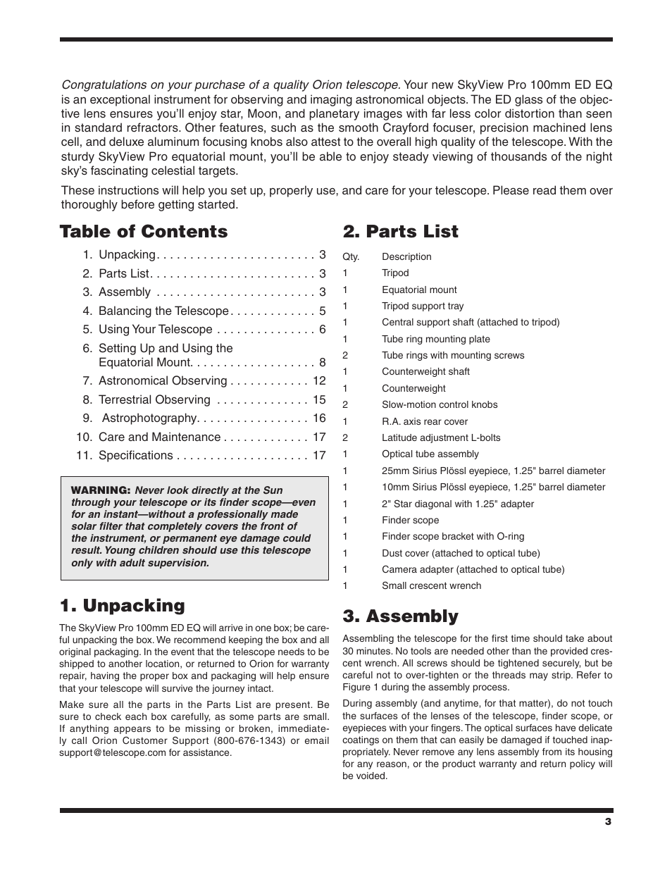 Orion ED EQ User Manual | Page 3 / 18