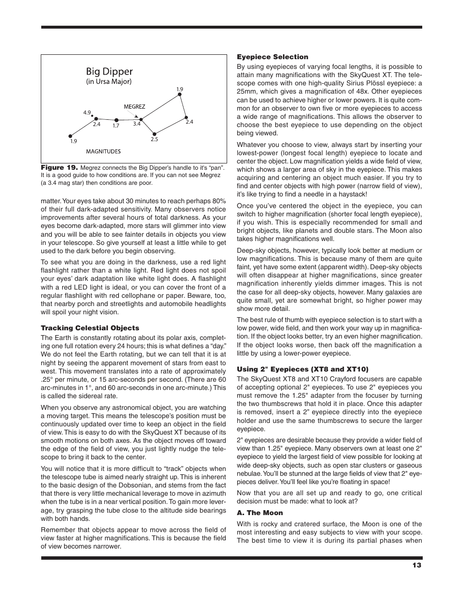 Orion SKYQUEST XT10 CLASSIC User Manual | Page 13 / 18