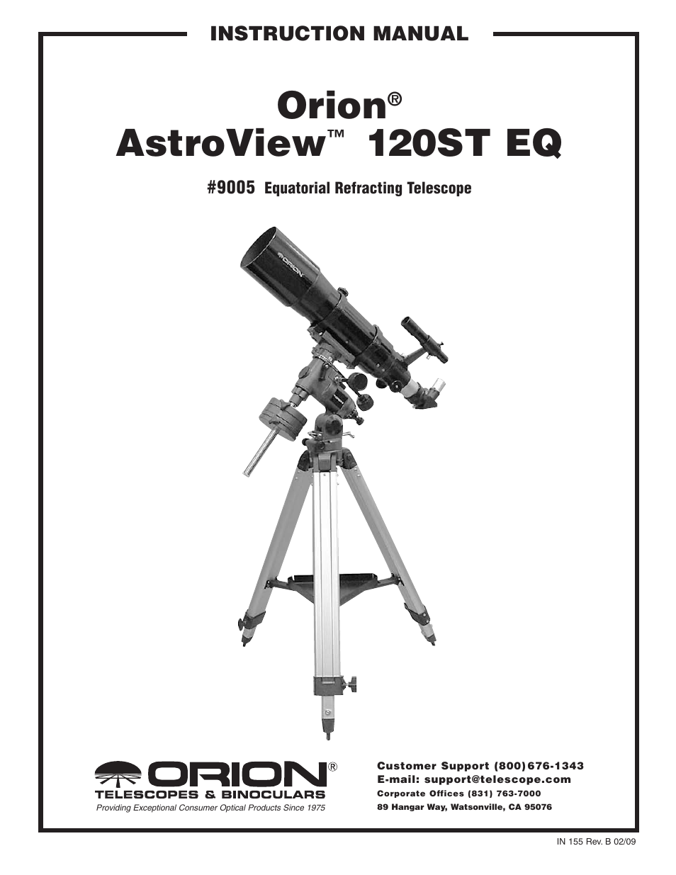 Orion AstroView 9005 User Manual | 16 pages