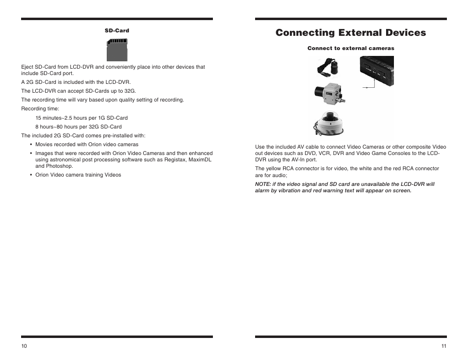 Connecting external devices | Orion STARSHOOT 58125 User Manual | Page 6 / 15
